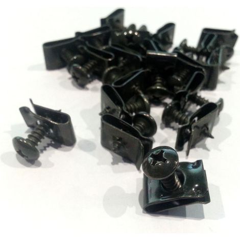 Clips de fijación de plástico para carenado, tornillos 4x16, 20 unidades, para scooter, moto y ATV.