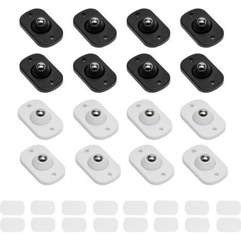 16 Pcs Petite Roulettes pour Meubles Demenagement, Mini Roulettes Pivotantes Auto-adhésives à 360 Degrés, Roulette pour Meubles Lourd Appareils de Cuisine Boîtes de Rangement Poubelles (Blanc, (1/4)
