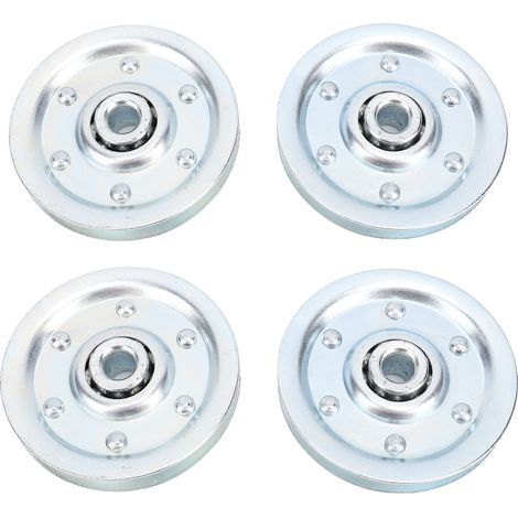 Ortviai Roulettes de Porte de Garage Haute Résistance 3 pouces (76 mm) – Lot de 4, Charge Max. 90 kg, Galvanisées, Silencieuses (1/5)