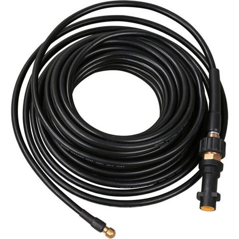 Tuyau pour nettoyeur haute pression Tuyau déboucheur flexible noir Nettoyage de canalisations 20m