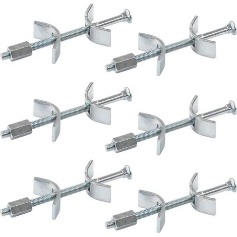 Allecto，Conectores para encimeras，Acero inoxidable，Juego de 6，Adecuado para encimeras de cocina y barras，100 mm (1/5)