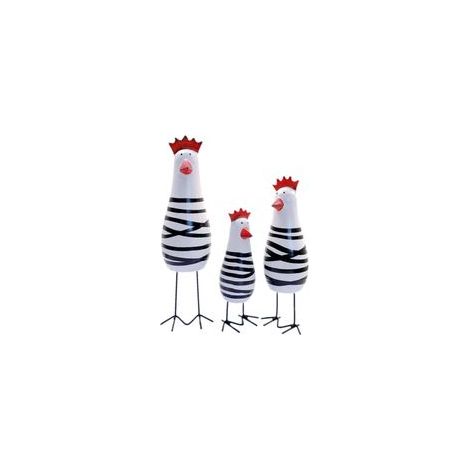 Lot de 3 décoration en bois en forme de poulet, petite figurine de poulet, rebord de fenêtre de cuisine, sculpture originale pour la maison, décoration de bureau amusante