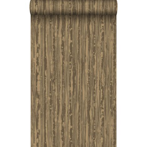 papier peint à rayures brun cuivré brillant - Origin Wallcoverings (1/5)