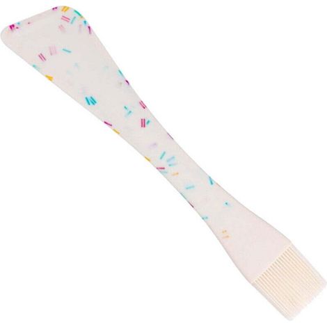 Spatule de Cuisine en Silicone avec Pinceau à Huile Intégré, Ustensile 2 en 1 pour Pâtisserie, Cuisson et Badigeonnage, Coloris Bonbon