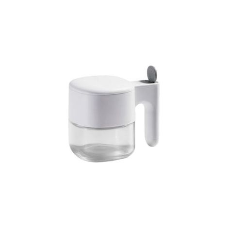 Tarros para especias para el hogar, almacenamiento en la cocina, juego de bandejas para especias (blanco) - Crezuo
