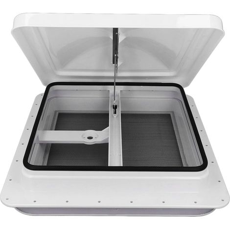 Évent de Toit pour Camping-Car de 35,6 Cm, Cadre Anti-Fuite sans Couture, Angle D'ouverture de 45°, Manivelle à Rotation Manuelle, pour Camping-Cars, Caravanes de Voyage, (1/5)