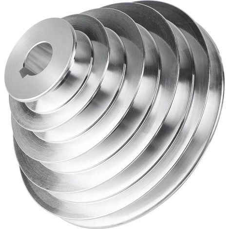 5 Niveaux Poulie Pagoda, Alésage 20mm, 54-150 mm de Diamètre Extérieur, Poulie en Aluminium pour type A Forme V Courroie, pour Moteurs et Bandes Transporteuses,12.7mm de Largeur de Courroie (1/5)