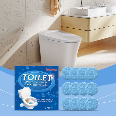 Brausetabletten zur Toilettenreinigung für den täglichen Gebrauch im Haushalt, zum Entkalken, Reinigen und zur Geruchsbeseitigung – 12 Stück -- DTEKGAZ (1/5)