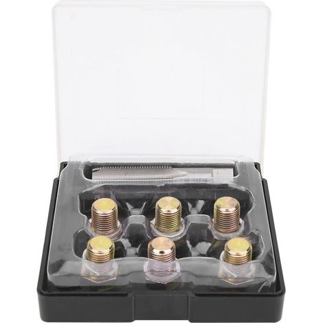 Kit de Réparation de Filetage, M13 X 1,25 Mm, de Vidange d'huile, Kit de Réparation de Filetage de Boulon, de de Boulon, Vis de Carter d'huile, Outil de Refiletage, de de. (1/4)