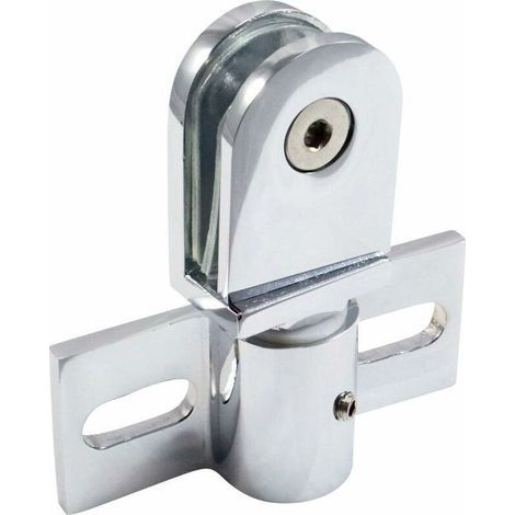 Charnière pivotante pour porte de douche en verre, acier inoxydable, 1pièce (1/4)