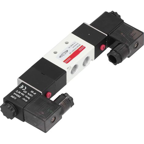 Pneumatisches Magnetventil, 3-Wege, 5-fach, stabil, langlebig, robust, kompakt, rostfrei, korrosionsbeständig, 12 V DC (1/5)
