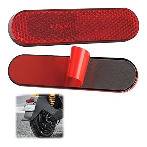 réflecteurs arrière de moto 96 x 24 x 8 mm Œil de chat rouge Avec plaque en aluminium Autocollant multifonction (1/5)