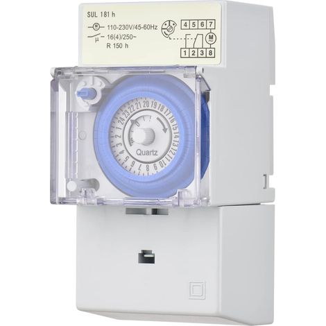 Mechanischer 24-Stunden-Timer, Wechselstrom 110–230 V, 30-Minuten-Intervall, 48 Ein-/Ausschaltzyklen, programmierbarer elektrischer Timer, Relais-Schalter für DIN-Schienenmontage