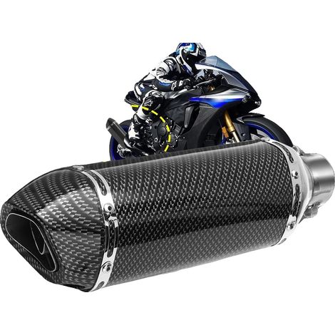 Silenzioso, struttura in acciaio inossidabile, lunghezza 370 mm, diametro di connessione 51 mm, livello di rumorosità regolabile, compatibilità universale. (1/5)