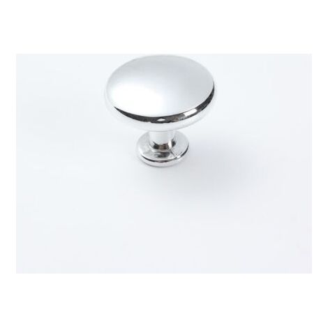 10 pieces solid cabinet door handle vanity mushroom knob kitchen cabinet drawer 28MM diameter Polished Chrome (1/5)
