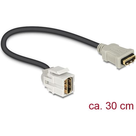 Delock keystone module hdmi female  hdmi female 250Â° with cable