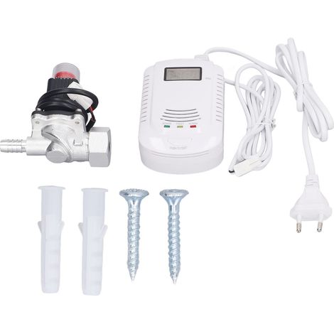 Robinet de coupure de gaz automatique avec alarme, contrôleur stable pour vannes gaz/liquide, prise EU AC90-240V (1/5)