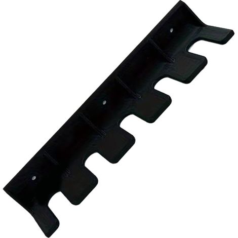 Staffa in plastica nera per il fissaggio degli accessori del tubo da giardino (1/5)