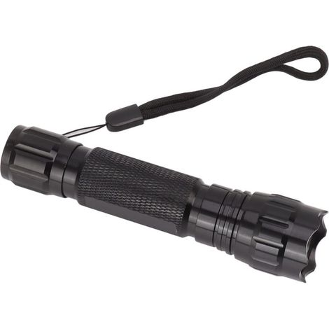 Lampe torche LED verte clignotante à lumière dure en alliage d'aluminium avec bouton arrière pour l'extérieur (1/5)
