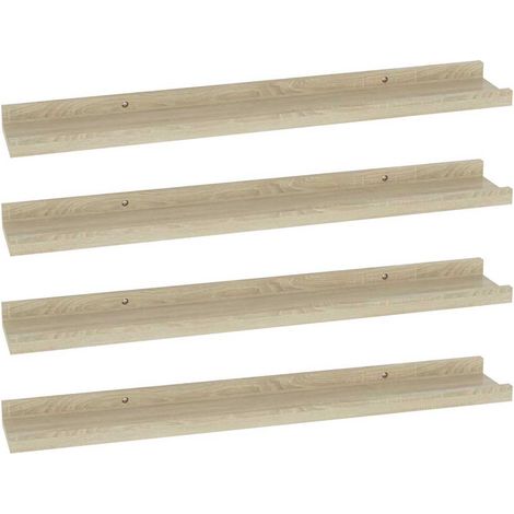 Maison Exclusive - Wandregale 4 Stk. Sonoma-Eiche 60x9x3 cm (1/5)