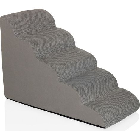 Escalier pour animaux / escalier pour chiens PAWY STEP 5 marches 58 cm gris hjh LIVING (1/5)