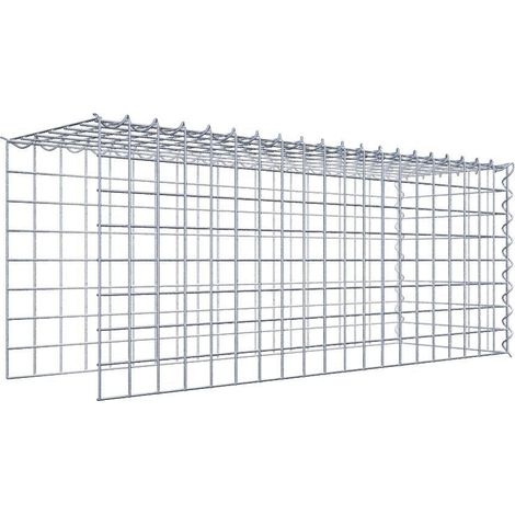 Gabiondeco - Gabion - Element de prolongation en hauteur et en longueur 100 cm x 40 cm x 30 cm (L x H x P). maille 5 x 5 cm. Spirale. Attention il manque deux grill... (1/5)