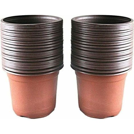 Lot de 100 Pots en Plastique pour semis et Plant. 10 cm (1/5)