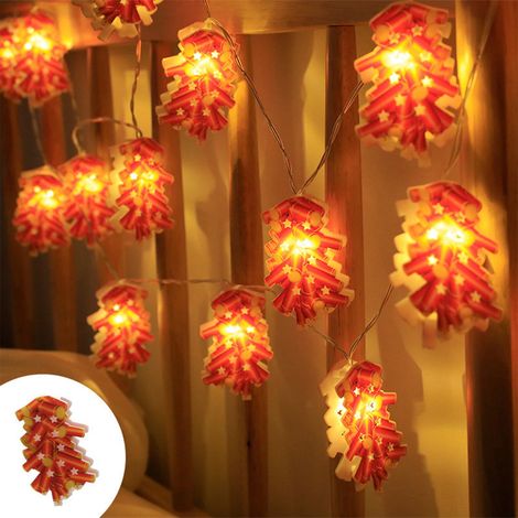 Guirlande Lumineuse En Forme De Pétard - 20 Led Blanc Chaud - Décoration Pour Fête Du Printemps Et Nouvel An - 300 Cm - Alimentation Par 3 Piles AA (1/5)