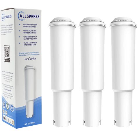 Filtro de agua AllSpares (3x) para cafeteras apto, entre otros, para Jura White 60209 (1/5)