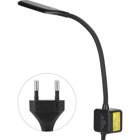 Lampe LED pour machine à coudre, 30 perles, lampe de bureau, base magnétique, 110V-240V (prise UE, noire) (1/5)