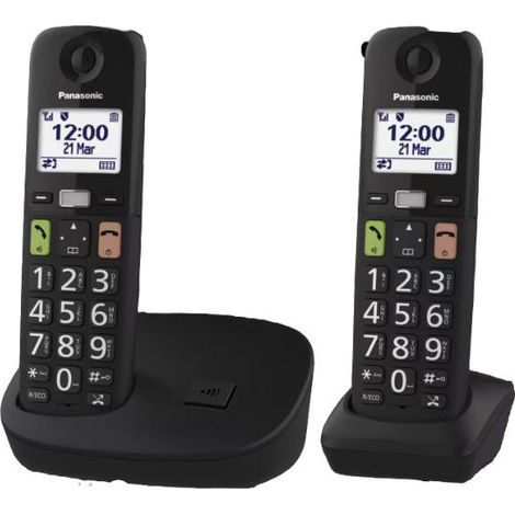 Panasonic KX-TGU112 DECT-Telefon, Anruferidentifikation, Schwarz