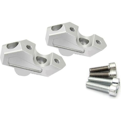 1 rehausseur de guidon moto en alliage d'aluminium universel, paire de supports de guidon pour moto, pince de guidon réglable (1/4)