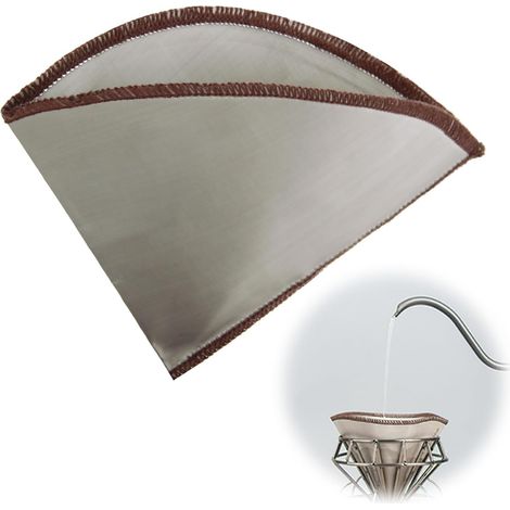 1 Filtre à café, Acier inoxydable 150x115mm, Taille 2, Permanent, Pour machine universelle 1-2 tasses (1/5)