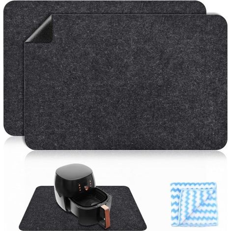 Tapis de protection résistant à la chaleur pour friteuse à air – 2 unités, antidérapant, adapté cuisine, café et mixeur
