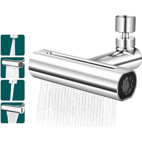 Rubinetto Prolunga Rubinetto Cucina Areatore Effetto Cascata 3 Getti 360° 87521