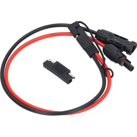 Câble adaptateur pour panneau solaire vers SAE, connecteur PV, rallonge solaire avec capuchon étanche, calibre 10 AWG, longueur 0,60 m (1/5)