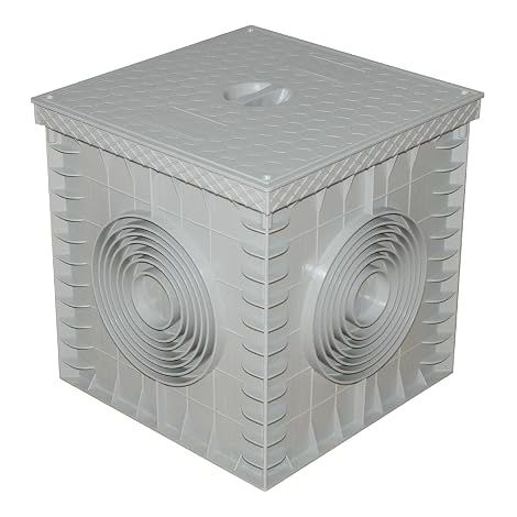 Boîte de jonction étanche extérieur pour câbles électriques puits de terre électrique coffret électrique pour extérieur boîtier étanche enterrée plastique regard cable enterrée 200x200x200mm (1/5)