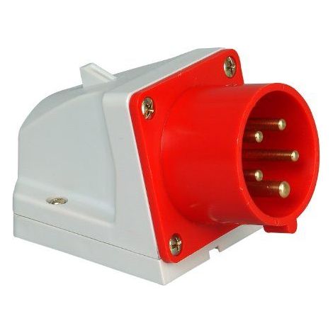 Kopp 171800007 CEE Connecteur Mural 5 Broches 16 A 400 V Rouge