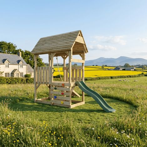 FarmPlay Mini Loft Climbing Frame with Slide (1/5)