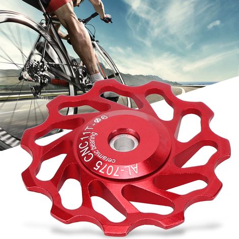 Poulie céramique 11T pour dérailleur vélo route et VTT, guide-chaîne haute performance (1/5)