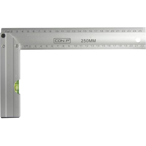 SQUADRA IN ALLUMINIO CON LIVELLA 250MM