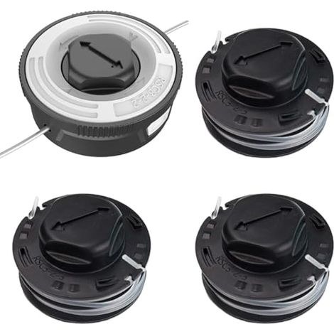 Lot de 4 têtes de débroussailleuse avec bobines de rechange pour Stihl FSA 57 FSA 56 FSA 50 FSE 52, compatibles avec Stihl AutoCut C 3-2 4009 710 2106, 12,7 cm (1/5)