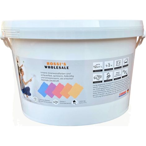 2,5 Liter Premium Klasse 1 Wandfarbe Snow Atmosphere Weiß tropf- und spritzgehemmt hochdeckend geruchslos Edelmatt (1/5)