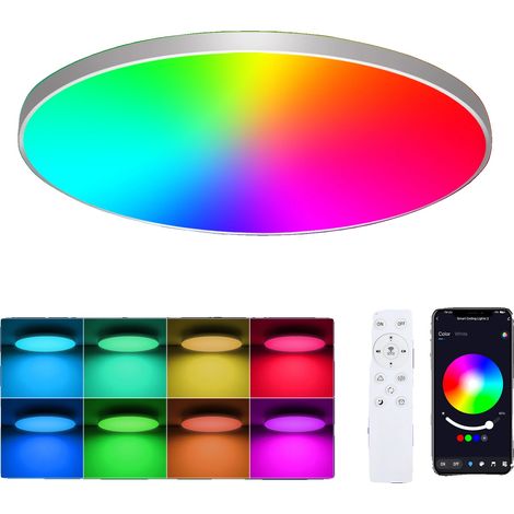 Lámpara de techo con control inteligente, 16 millones de opciones de color, 1 unidad, color variable, color blanco, 21-30 W. (1/2)