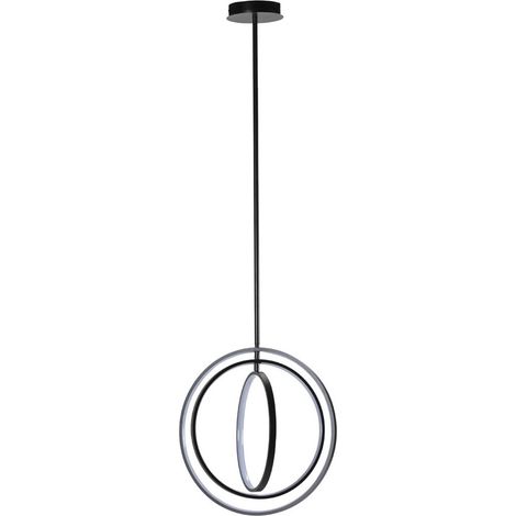 Suspension anneaux en métal noir mat - Noir mat (1/2)