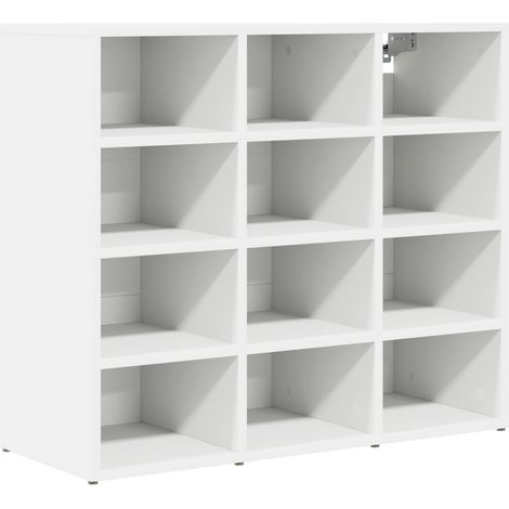 Cabinet à chaussure Meuble à chaussures Blanc 77,5 x 30 x 67 cm Bois d'ingénierie
