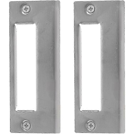 Ensemble de 2 pièces comprenant une plaque de verrouillage de porte, une plaque de recouvrement de trou de porte, une gâche de serrure et des pièces de renfort F26 (1/5)