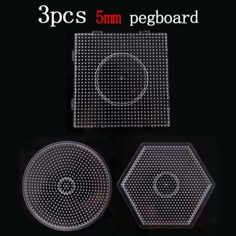 Panneau Perforé - PE - Carré 30 Cm - Puzzle Circulaire - 5 Mm - Atelier Rangement - Lot De 3