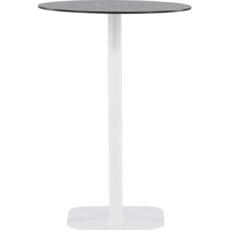 Table de Bar de Jardin "Milano" 100cm Gris & Blanc (1/3)