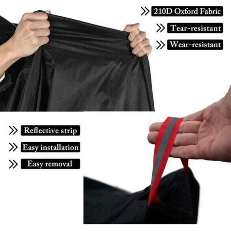 Housse de vélo étanche - - 210D Nylon - Imperméable - Anti-poussière - Protection UV 50+ - Bande réfléchissante (1/4)